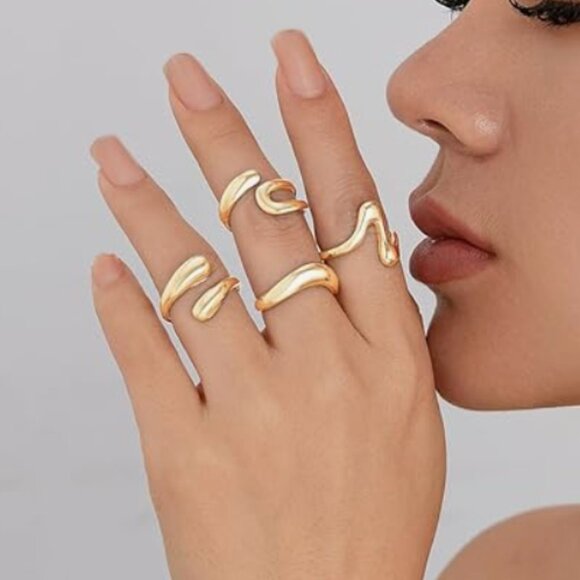 RINGS SET Stackable Rings Set for Women - Picture 6 of 6